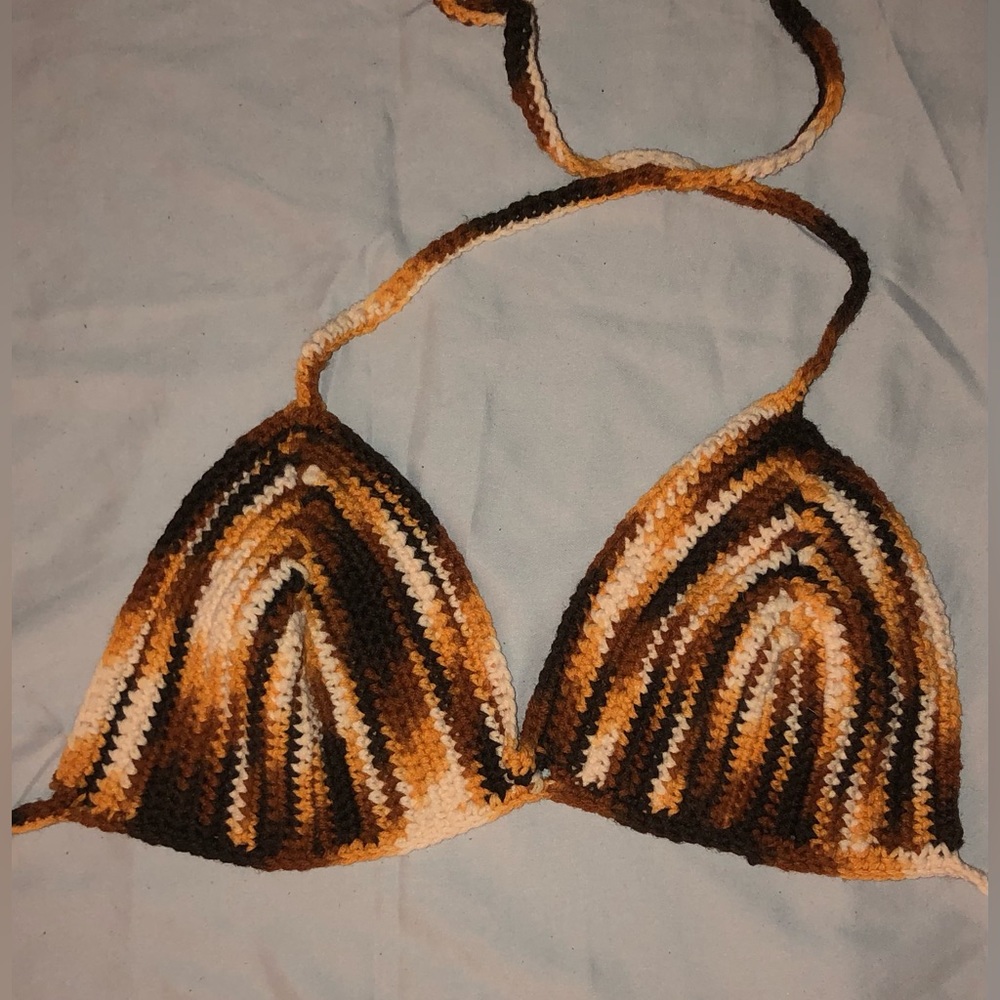 Crochet multicolor swimsuit/festival top